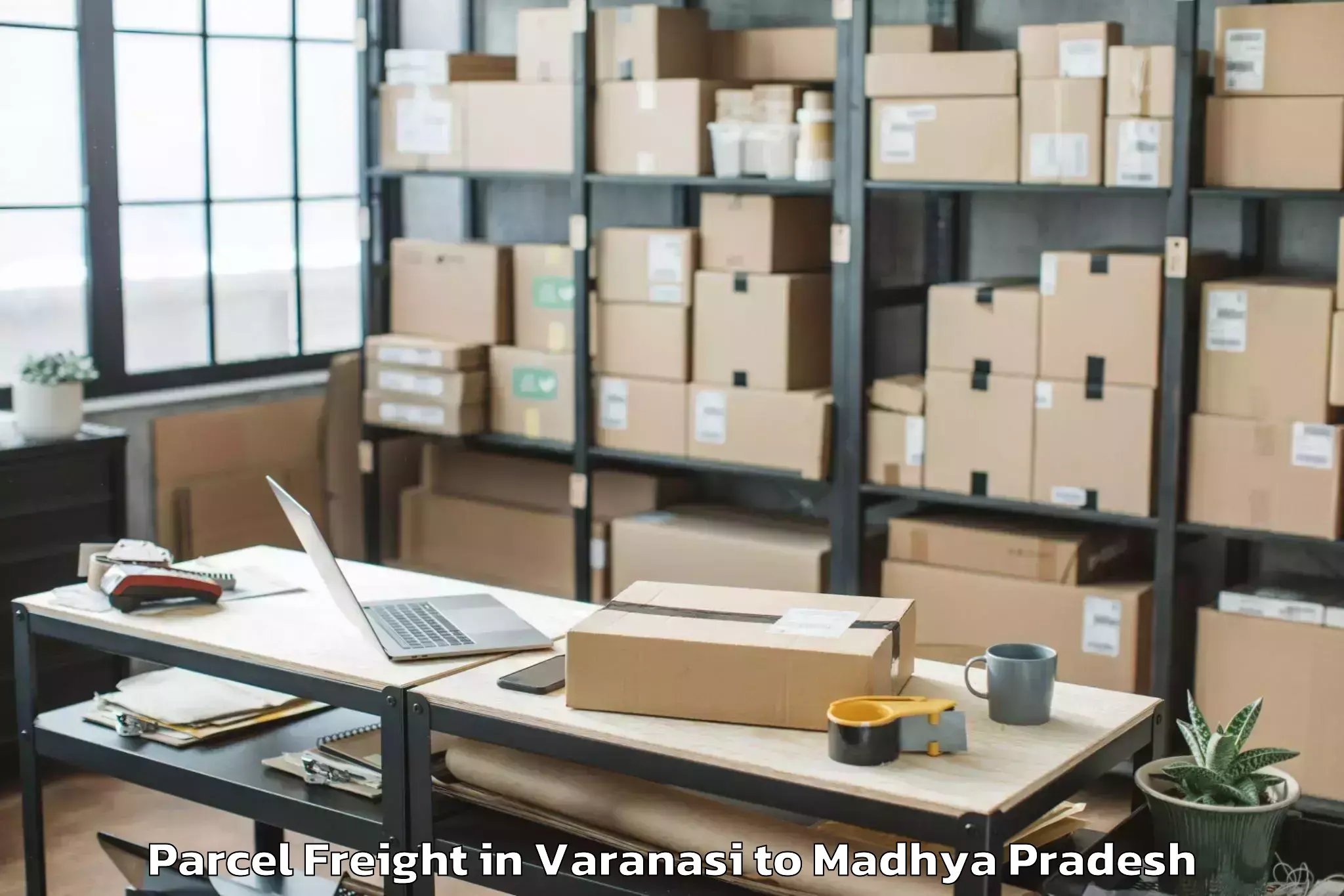 Book Your Varanasi to Manpur Parcel Freight Today